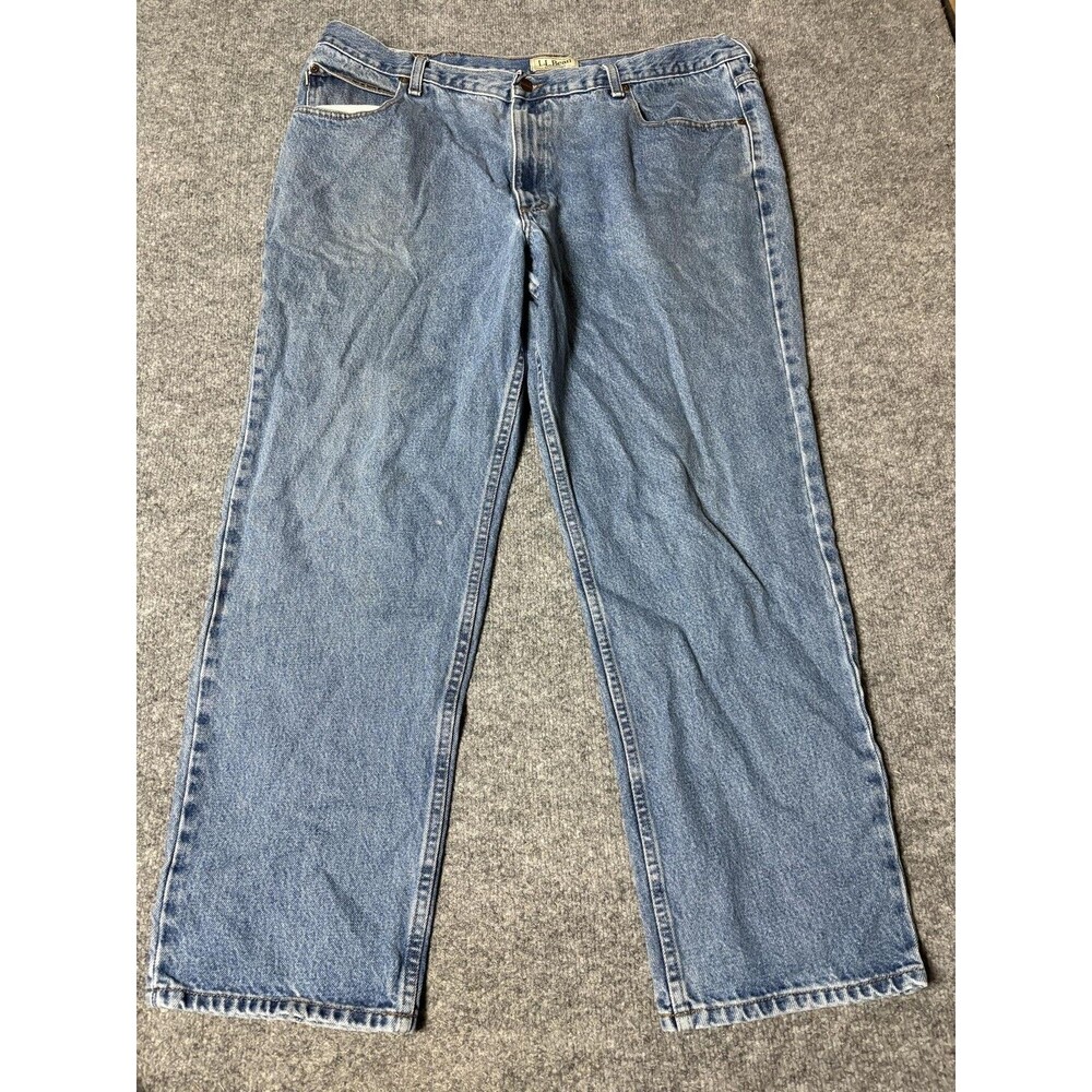L.L. Bean Jeans Mens 42x30 Blue Classic Fit Straight Medium Wash Denim Casual